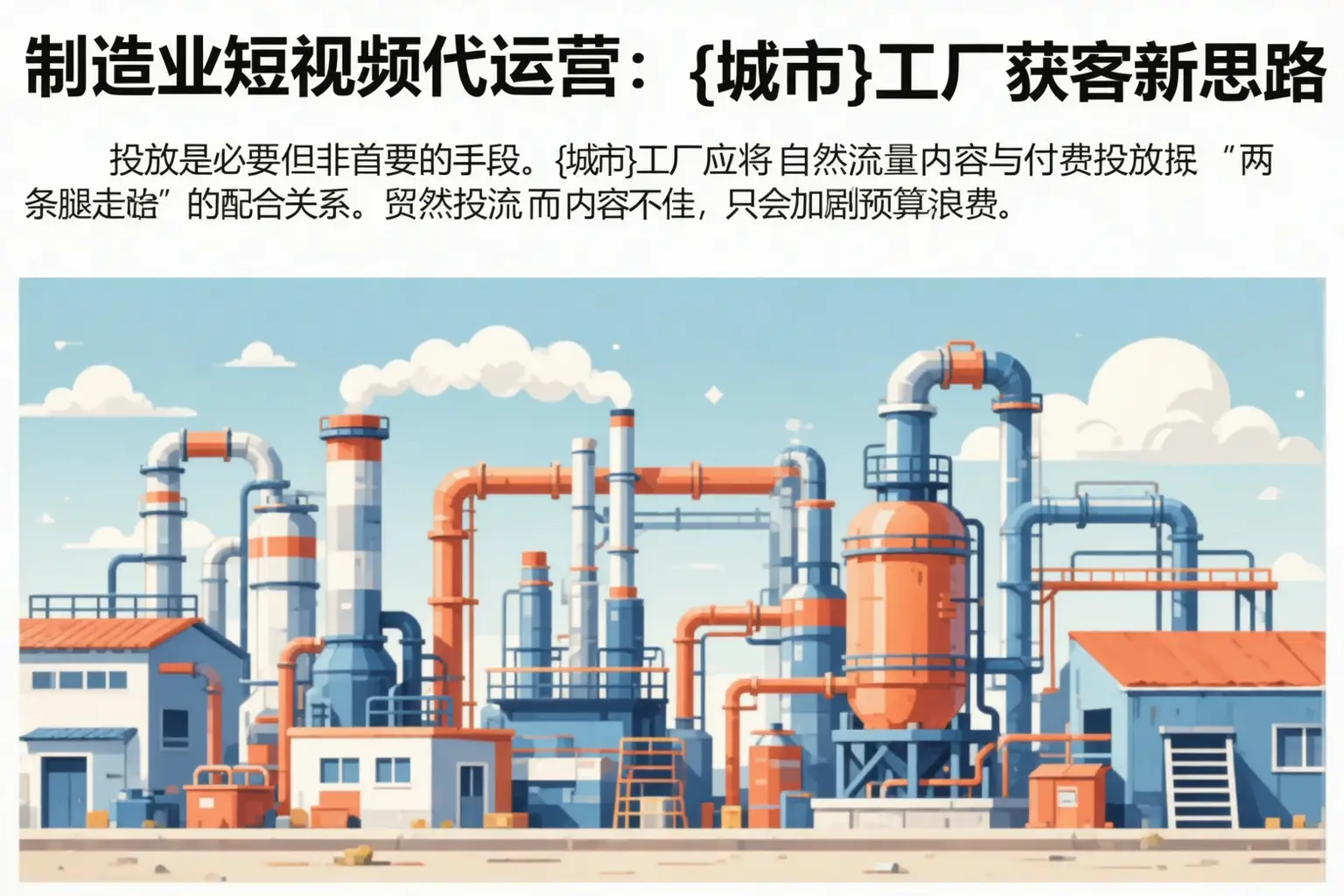 制造业短视频代运营:利州工厂获客新思路